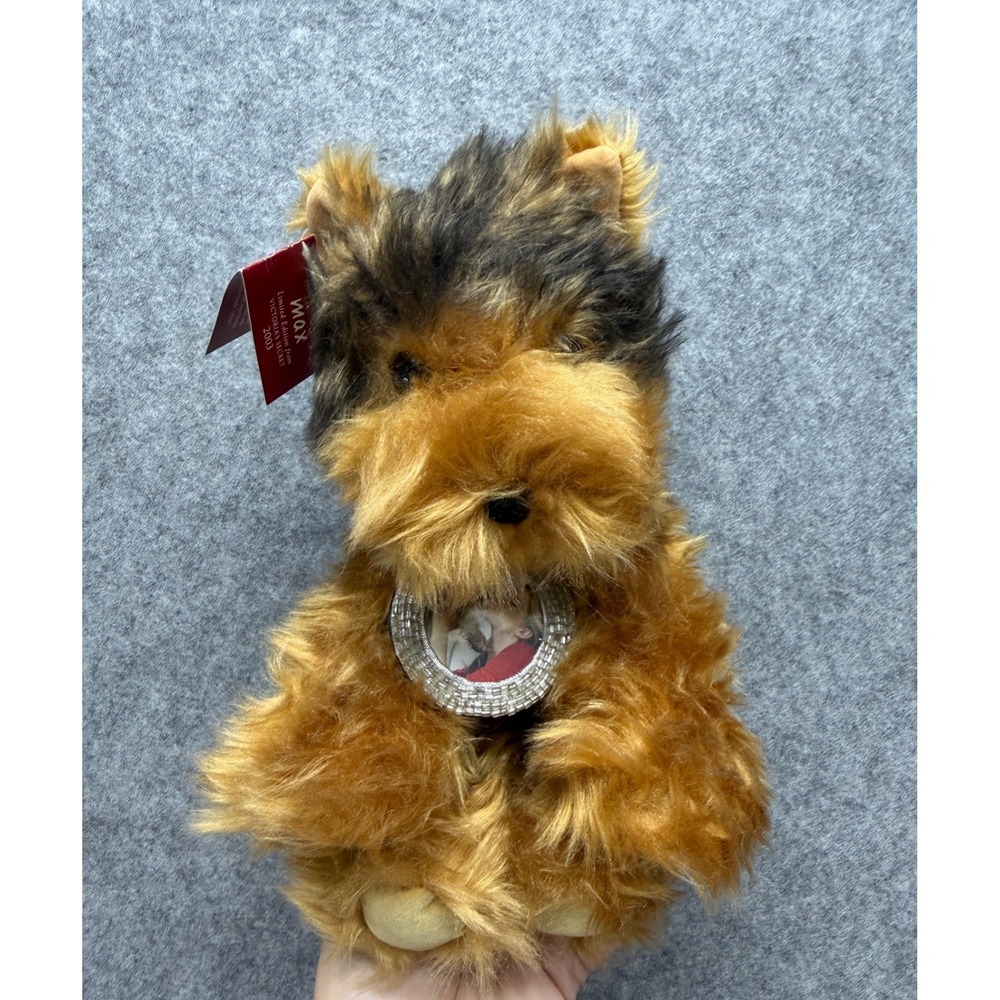 Victorias Secret 2003 Limited Edition Max Yorkie Plush Dog Rhinestone Charm